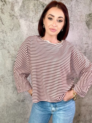 Bluzka w paski oversize Made in Italy 