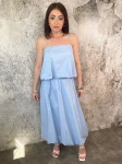 Bawełniana spódnica bombka baby blue